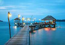 A jetty of a resort in Thailand.