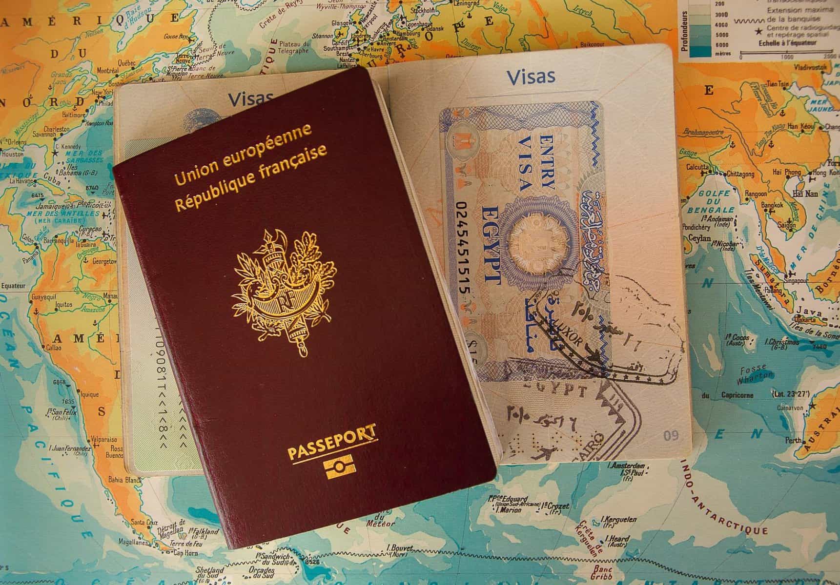 - International Travel Planning: Your Complete Pre-Departure Checklist French passport with Egypt stamp.