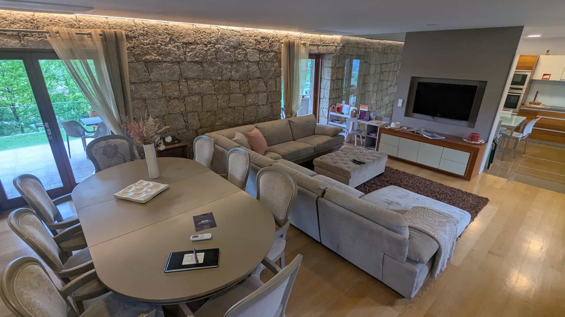 Booking an Apartment - The Ultimate Guide to Booking an Apartment: Real Tips from Seasoned Travelers Living room at Quinta Picouto De Cima in Guimaraes, Portugal.