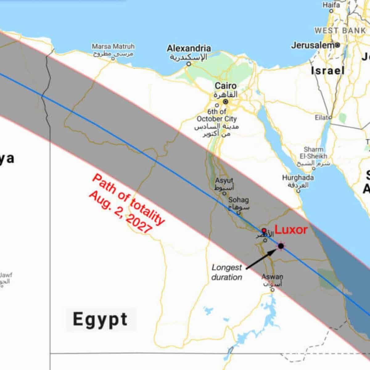 Total Solar Eclipse 2027 - Total Solar Eclipse 2027: Why Egypt Is the Ultimate Viewing Spot Solar Eclipse - Route Egypt