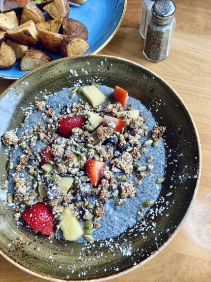 Breakfast at the ABODE restaurant in Vancouver, Canada.