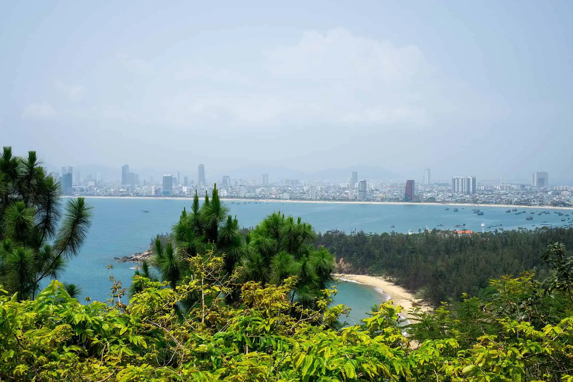 Da Nang attractions - Da Nang Attractions, Central Vietnam View onto My Khe Beach in Da Nang from Linh Ung Pagoda in Vietnam.